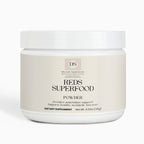 Close-up of supplement label with ingredients and details